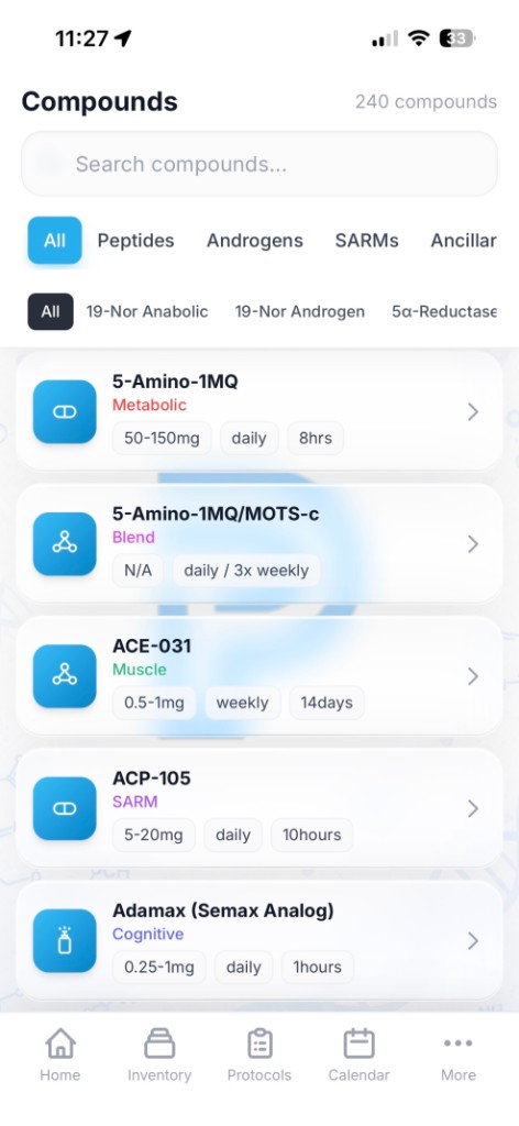Compound Library - Light theme